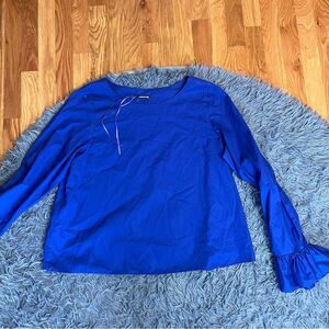 Susanne Bommer Royal Blue Cotton Blouse Size M Designer Top